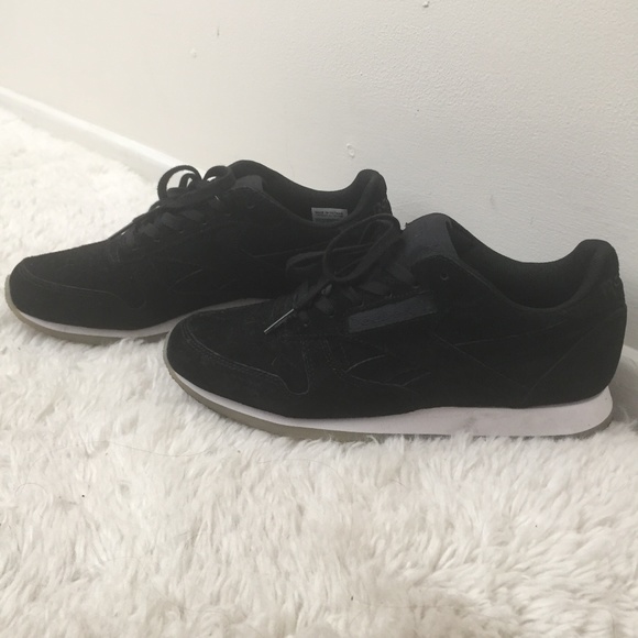 reebok black suede